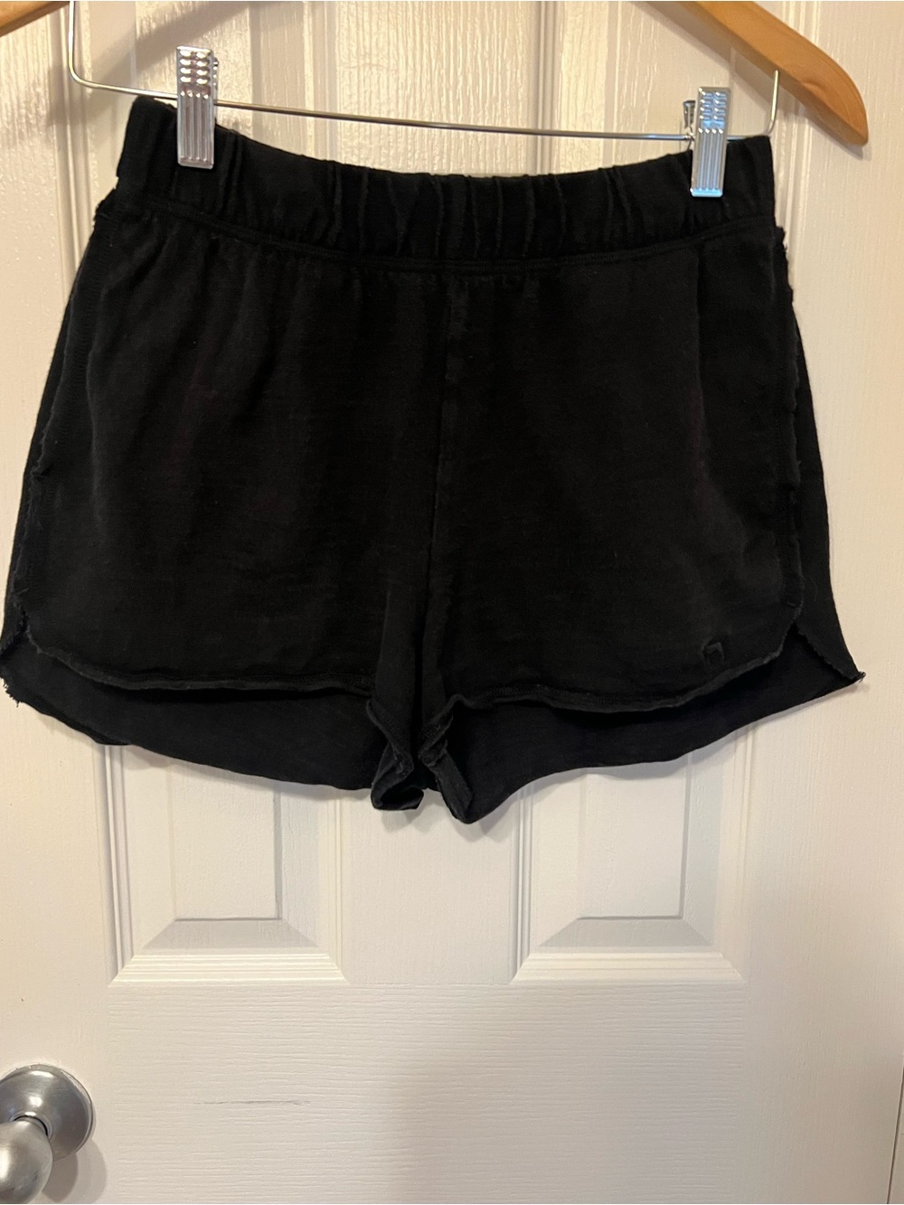 PINK Victoria’s Secret Black Cotton Lounge Shorts with Pockets, Size Small